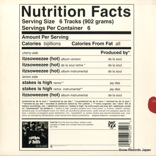 DE LA SOUL itzsoweezee (hot) TB752