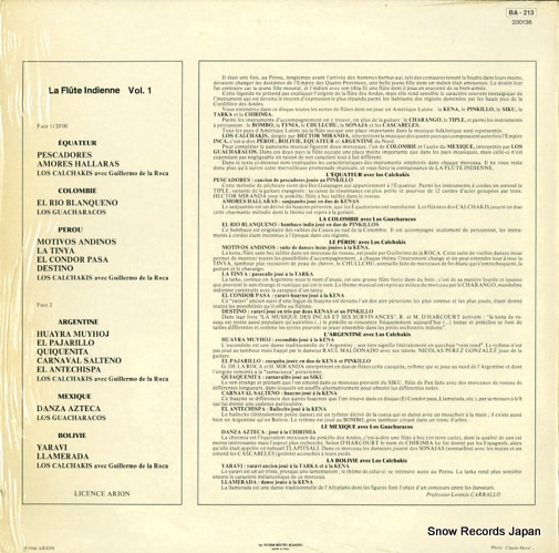 LOS CALCHAKIS la flute indienne vol.1 200138