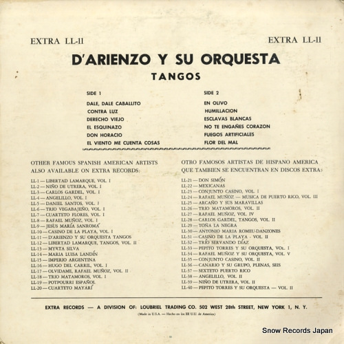 D'ARIENZO, JUAN tangos LL-11