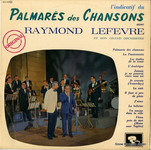 LEFEVRE, RAYMOND palmares des chansons 421029