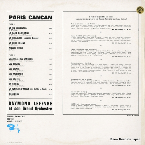LEFEVRE, RAYMOND paris cancan 920152