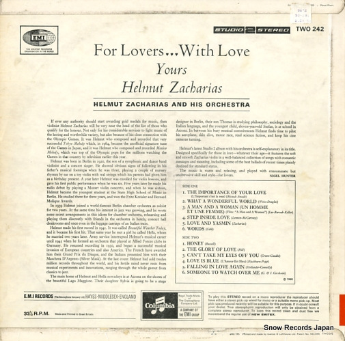 ZACHARIAS, HELMUT for lovers with love TWO242