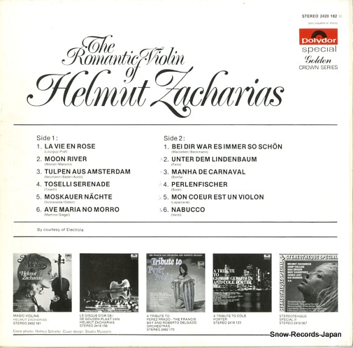 ZACHARIAS, HELMUT the romantic violin of helmut zacharias 2420182