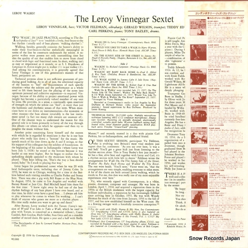 VINNEGAR, LEROY leroy walks! K20P-6609