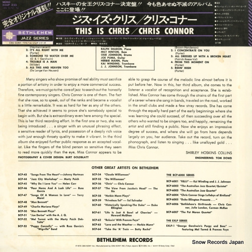 CONNOR, CHRIS this is chris 22AP233