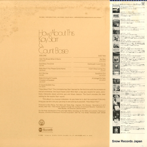 STARR, KAY, AND COUNT BASIE how about this YW-8550-AB