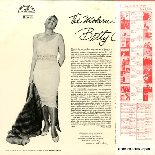 CARTER, BETTY the modern sound of betty carter YW-8538-AB