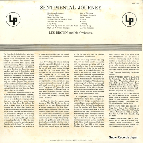BROWN, LES sentimental journey 20AP1493