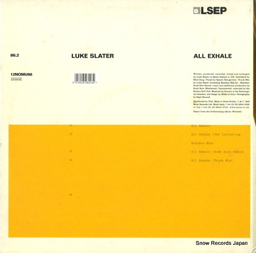 SLATER, LUKE all exhale 12NOMU66