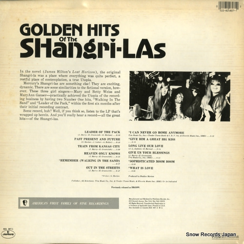 SHANGRI-LAS, THE golden hits of the shangri-las 824807-1M-1