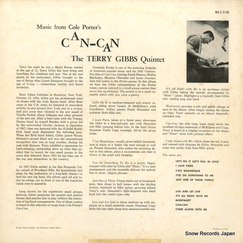 GIBBS, TERRY music from cole porter's can-can MGV-2136