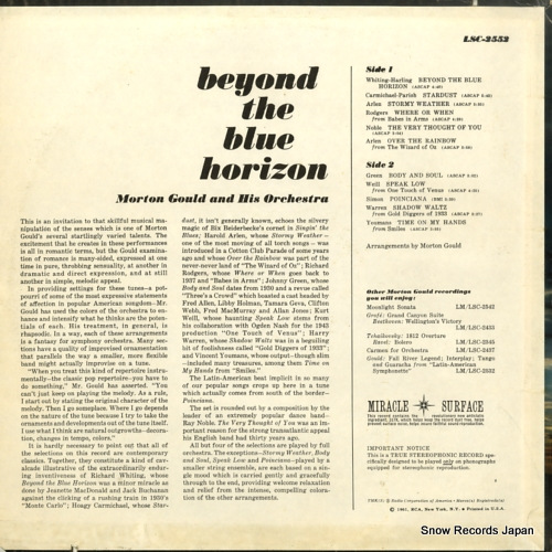 GOULD, MORTON beyo9nd the blue horizon LSC-2552