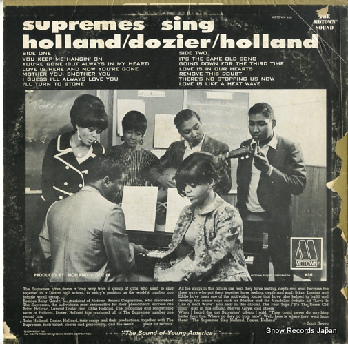 SUPREMES, THE sing holland, dozier, holland MM650/MT650