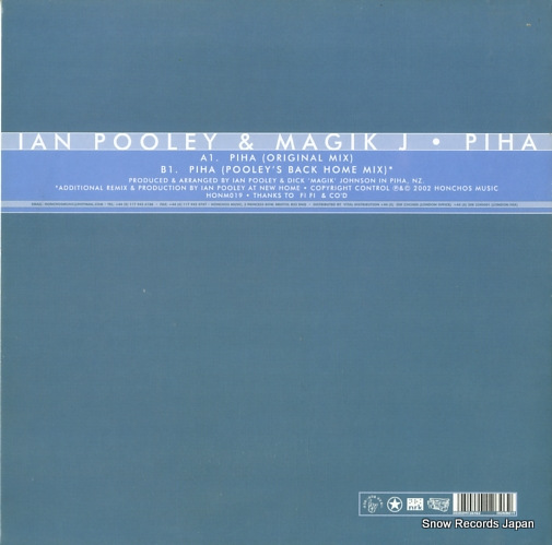 POOLEY, IAN, AND MAGIK J piha original mixes disc one HONM019