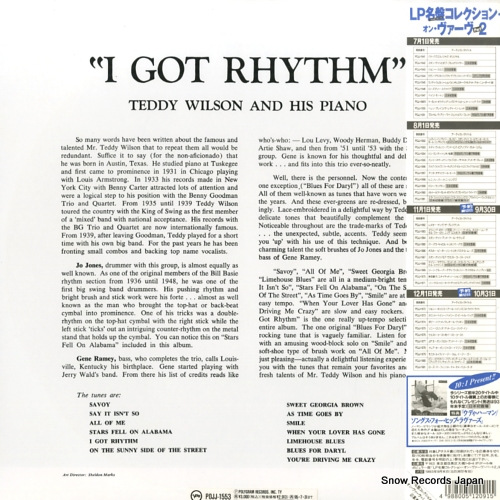 WILSON, TEDDY i got rhythm POJJ-1553
