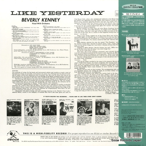 KENNY, BEVERLY like yesterday MVJJ-30034