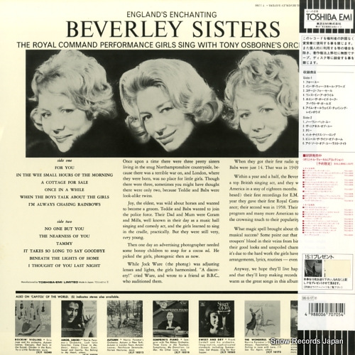 BEVERLY SISTERS the enchanting beverley sisters TOJJ-6014
