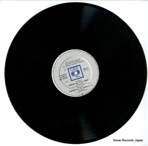 WALTER, BRUNO schubert; symphony no.8 