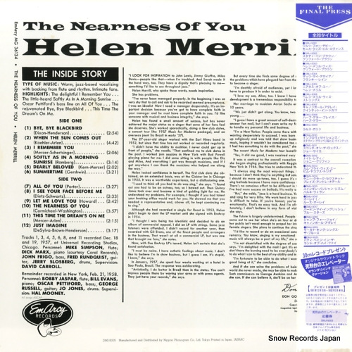 MERRILL, HELEN the nearness of you DMJ-5005
