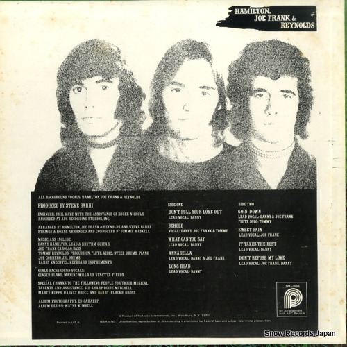 HAMILTON, JOE FRANK AND REYNOLDS don't pull your love out SPC-3555