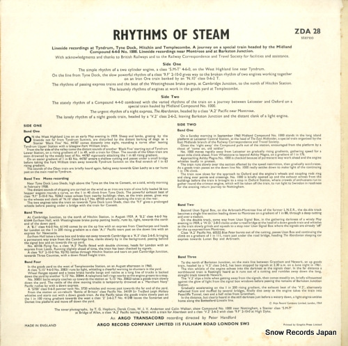 HANDFORD, PETER rhythm of steam ZDA28