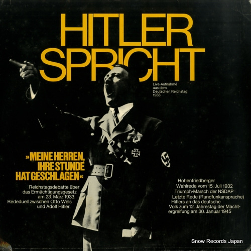 HITLER, ADOLF hitler spricht (folge 2) A-2580