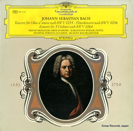 ルドルフ・バウムガルトナー バッハ:オーボエ・ダモーレ協奏曲イ長調 MG2134