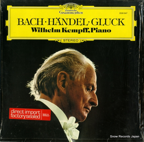ウィルヘルム・ケンプ werke von bach, handel, gluck 2530647