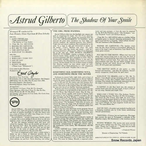 GILBERTO, ASTRUD the shadow of your smile 23MJ3160