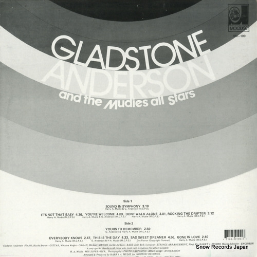 ANDERSON, GLADSTONE glady unlimited HM-109