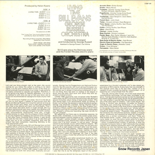 EVANS, BILL living time 23AP89