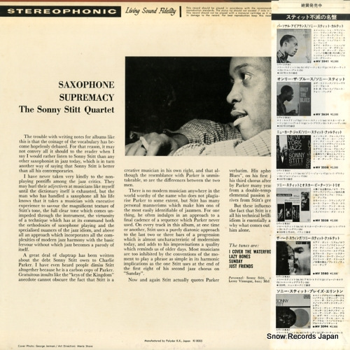 STITT, SONNY saxophone supremacy MV2687