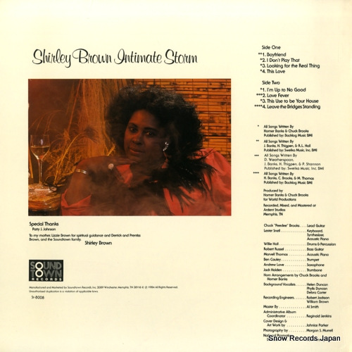 BROWN, SHIRLEY intimate storm ST-8008