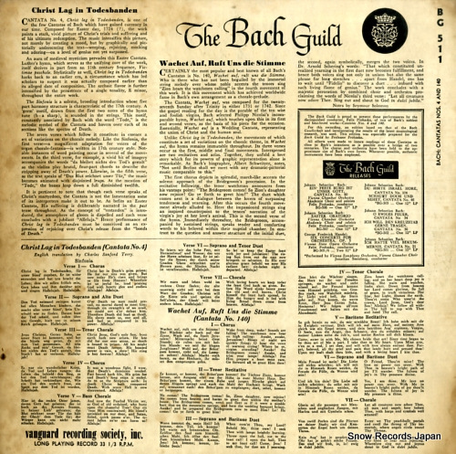 PROHASKA, FELIX bach; cantata no.140 wachetauf, ruft uns die stimme BG511