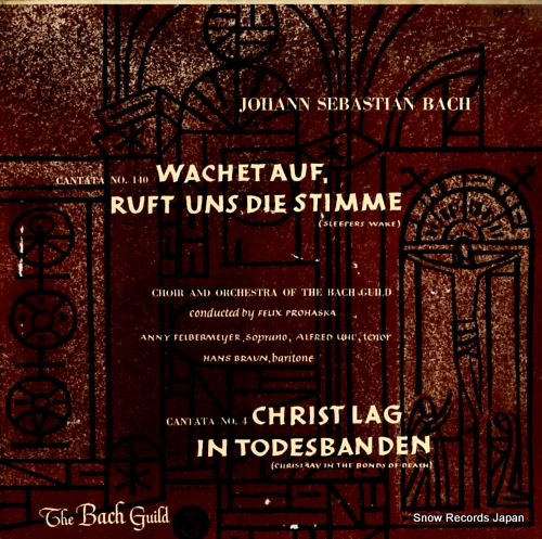PROHASKA, FELIX bach; cantata no.140 wachetauf, ruft uns die stimme BG511