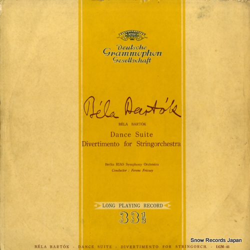 FRICSAY, FERENC bartok; dance suite, divertimento for stringorchestra LGM-41