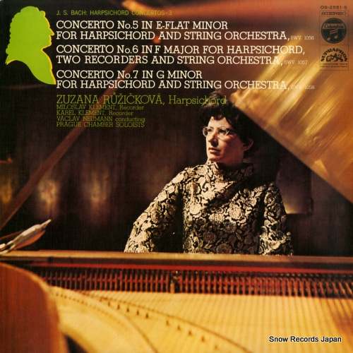 ズザナ・ルージイッチコヴァ バッハ:ハープシコード協奏曲全集3 OS-2551-S