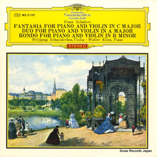 ヴォルフガンク・シュナイダーハン シューベルト:ヴァイオリンとピアノのための幻想曲ハ長調 MG-2105