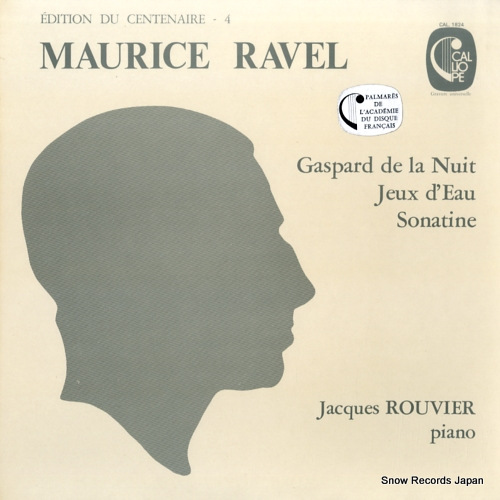 ジャック・ルヴィエ ravel; gaspard de la nuit, jeux d'eau, sonatine CAL.1824