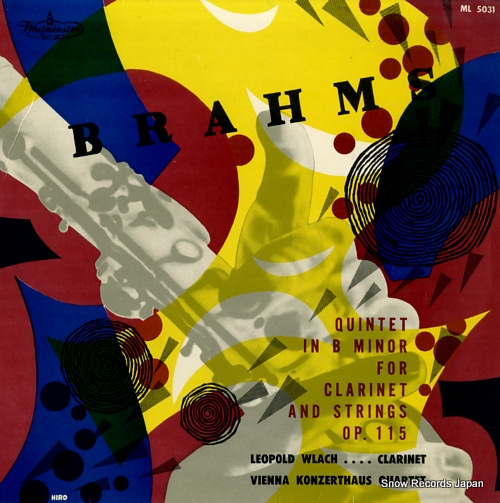 ウィーン・コンツェルトハウス四重奏団 クラリネットと弦楽器のための五重奏 ML5031