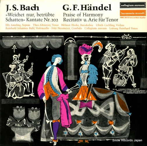 ラインハルト・ペーテルス バッハ:悲しみの影を、消えされ HMS30672