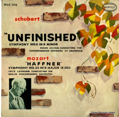 オイゲン・ヨッフム/フリッツ・レーマン シューベルト:交響曲第八ロ短調 NLC105
