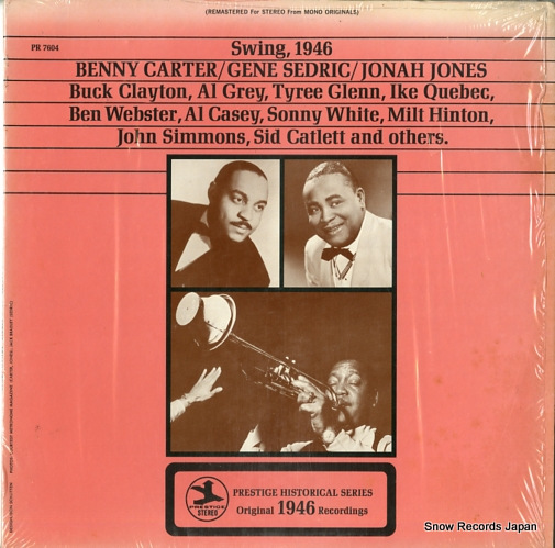 ベニー・カーター/ジーン・セドリック/ジョナ・ジョーンズ swing, 1946 PR7604