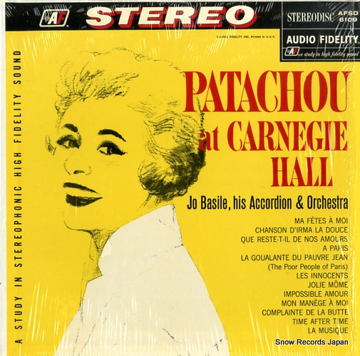 �ѥ����奦 patachou at carnegie hall AFSD6109