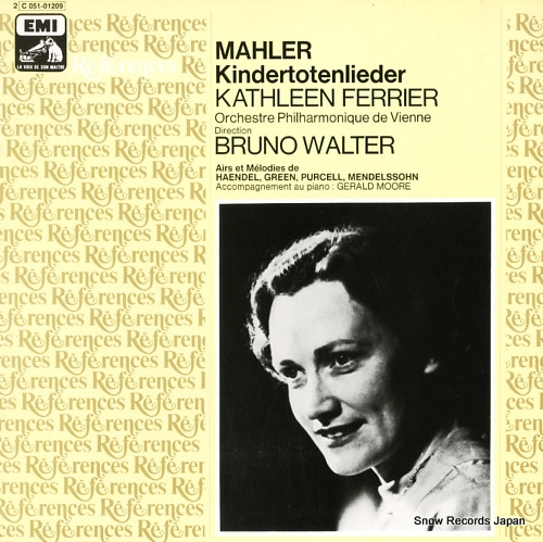 ブルーノ・ワルター mahler; kindertotenlieder 2C051-01209