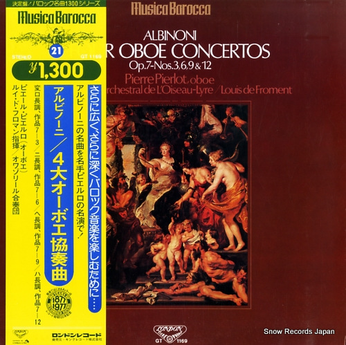 ルイ・ド・フロマン アルビノーニ:4大オーボエ協奏曲 GT-1169