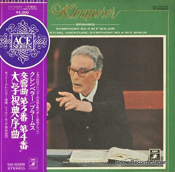 KLEMPERER, OTTO brahms; symphony no.3 EAA-93089B