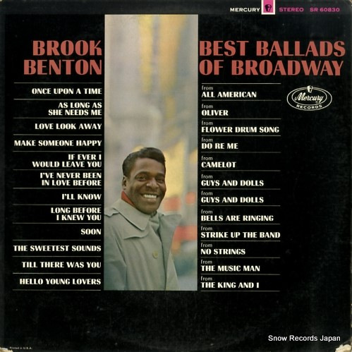 ブルック・ベントン best ballads of broadway SR-60830