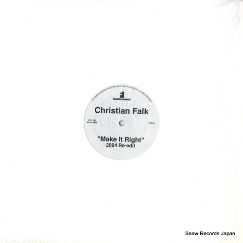 CHRISTIAN FALK / TRUE SOLACE make it right / thank you FR-1105