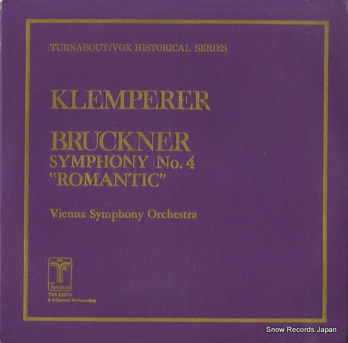 ���åȡ��������ڥ顼 bruckner; symphony no. 4 romantic THS65019
